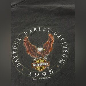 Vintage 1995 Harley-Davidson Black Daytona Beach Tee